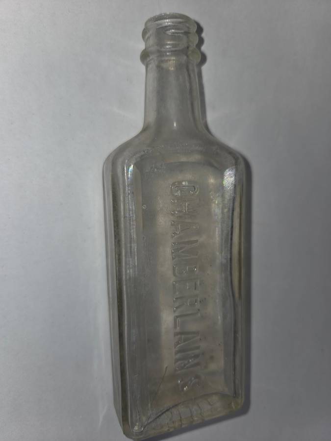 Vintage Glass Bottle - Chamberlain's - Height - 14.5cm