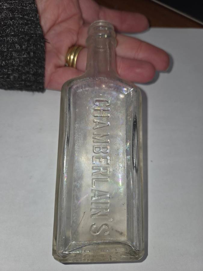 Vintage Glass Bottle - Chamberlain's - Height - 14.5cm