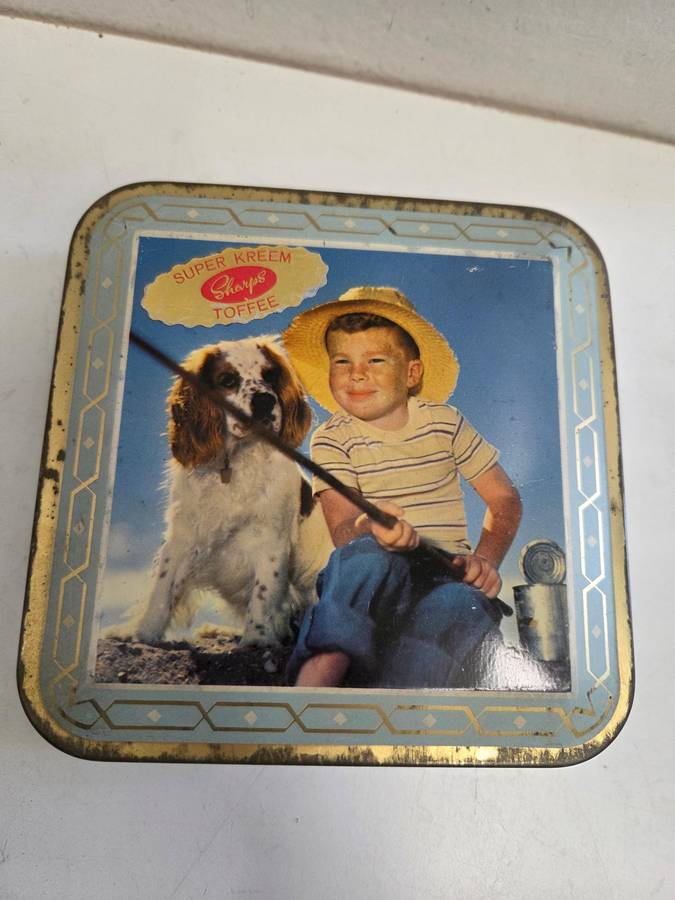 2 x Vintage Edward Sharp Tins - 13.5cm x 13.5cm each