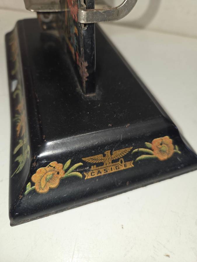 Antique Metal Casige Toy Sewing Machine - Made in Germany - Sold for parts or restoration