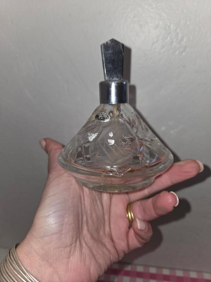 Antique Bohemian Crystal perfume bottle - See pictures