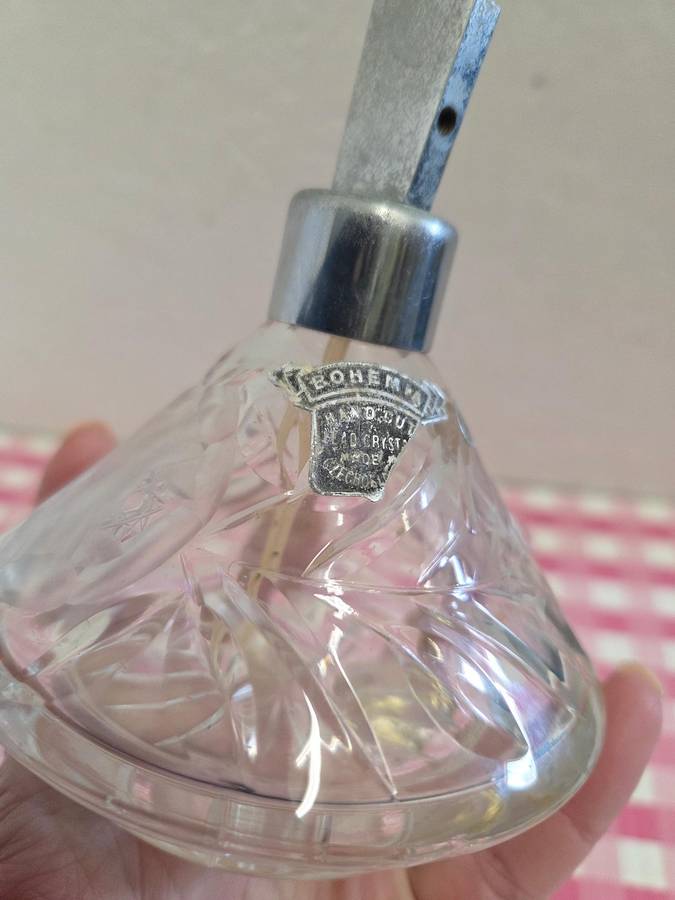 Antique Bohemian Crystal perfume bottle - See pictures