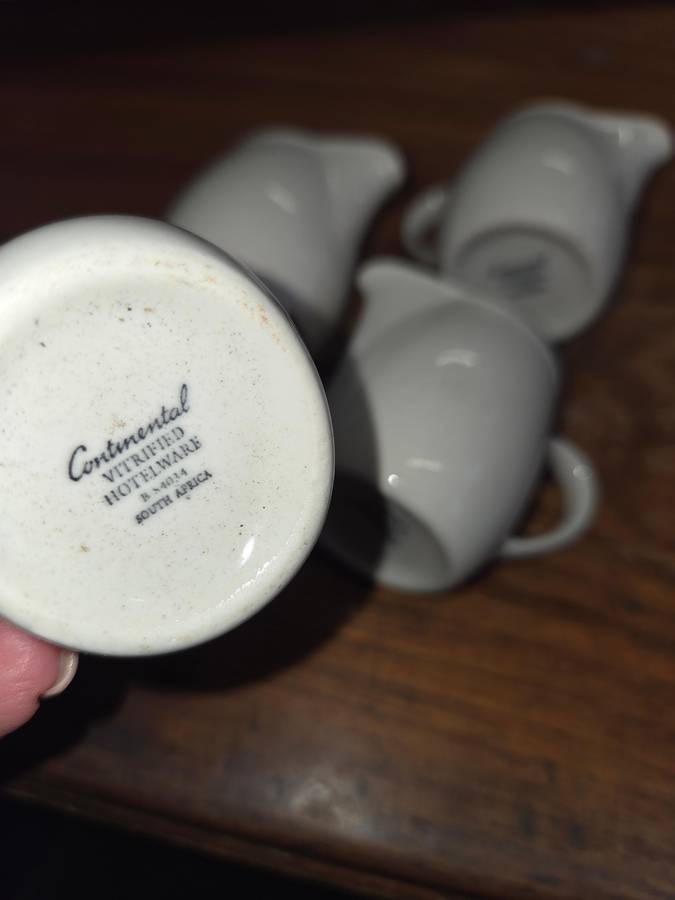 4 x Small Continental Hotelware Jugs - Height 5.5cm each