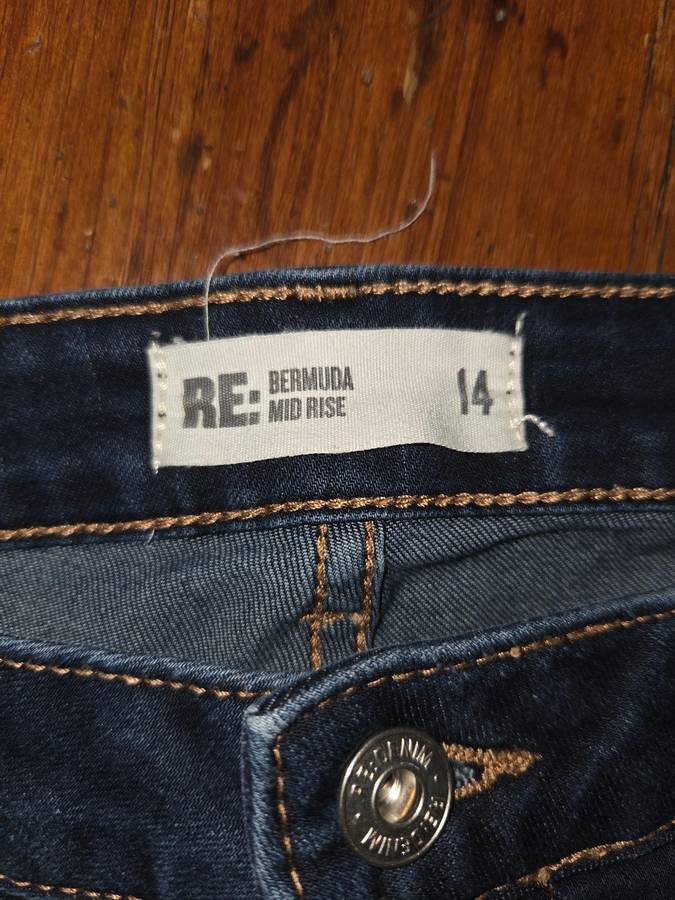 Woolworths denim shorts - Size 14 Bermuda Mid Rise
