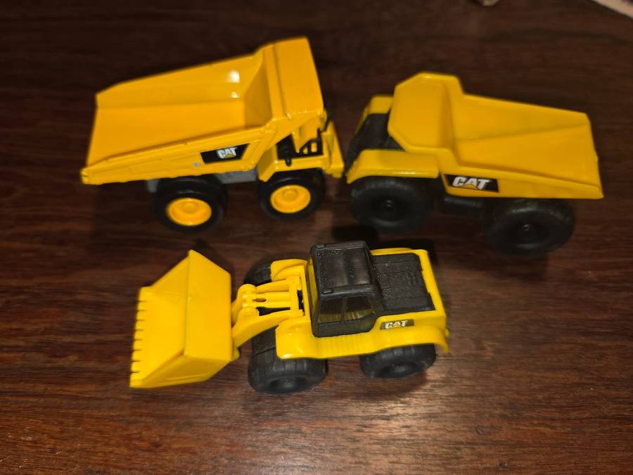 3 x CAT toy vehicles / cars