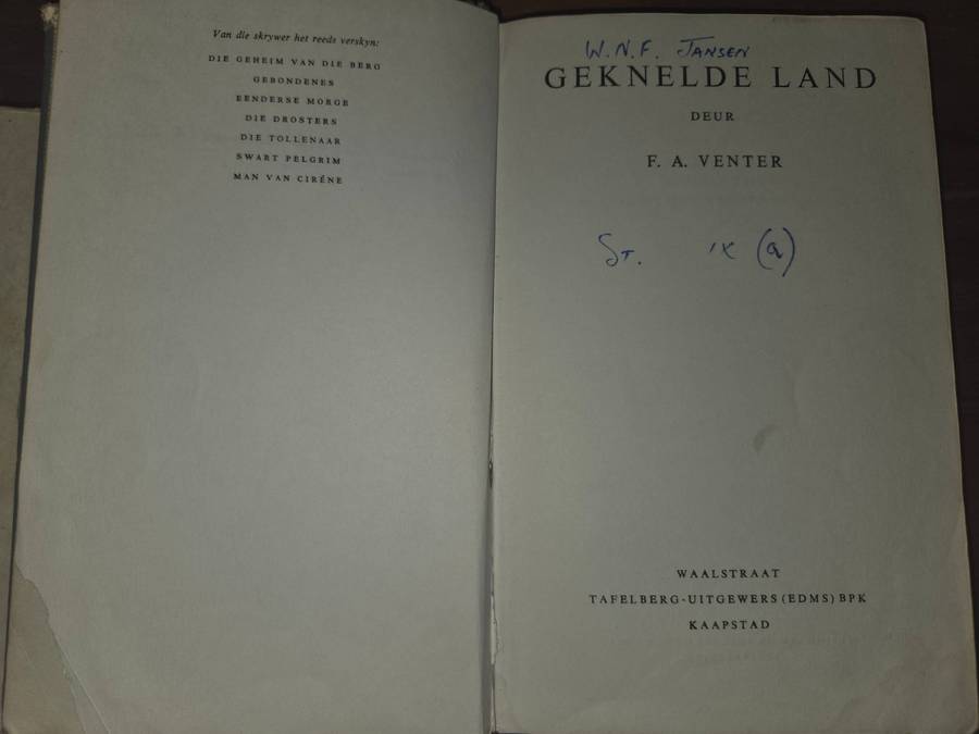 Geknelde Land - F.A. Venter