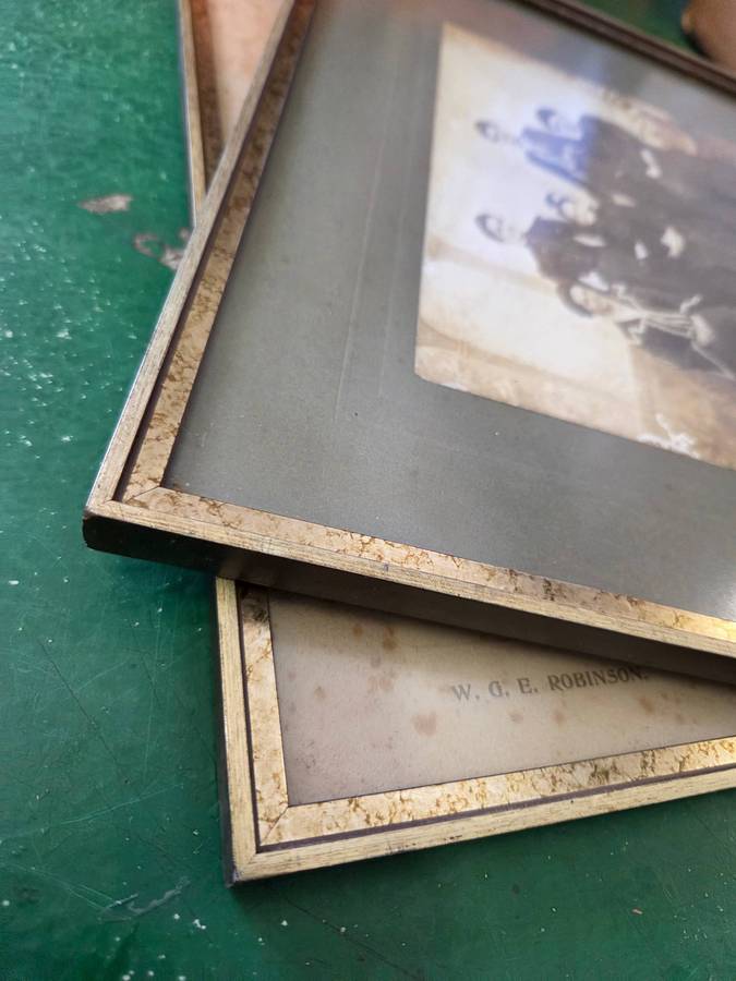 2 x Framed Antique Photos - W.G.E. Robinson - The Burlington Studio - Umtata Size - 31cm x 27cm each