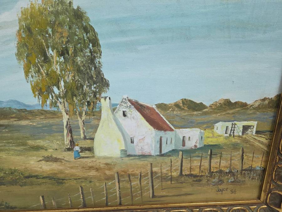 Beautiful Large framed painting - Joyce 1984 - Size 69cm x 53cm