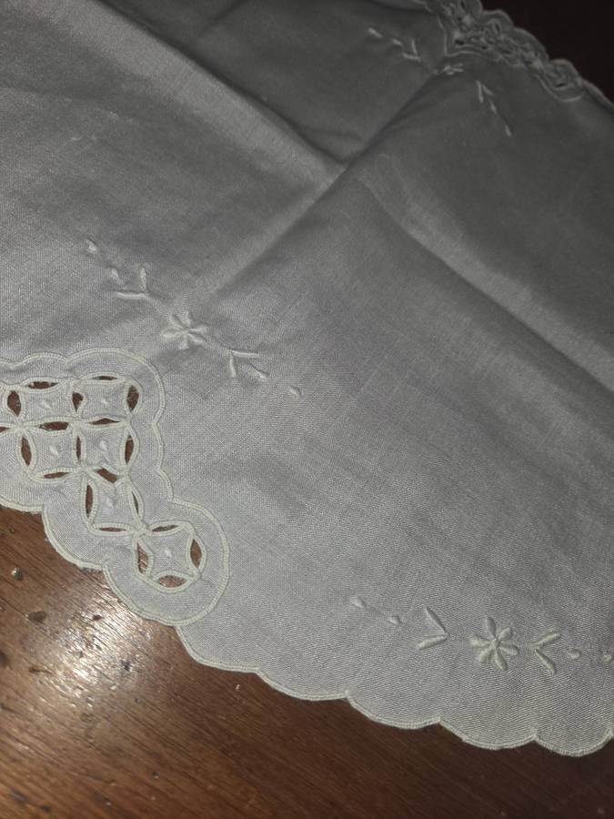 Vintage Embroidered Tea Tray Cloth