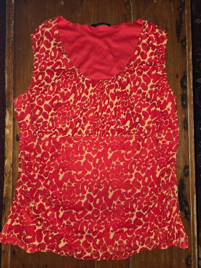 Red and Yellow Striking Top by Exact - Size 20