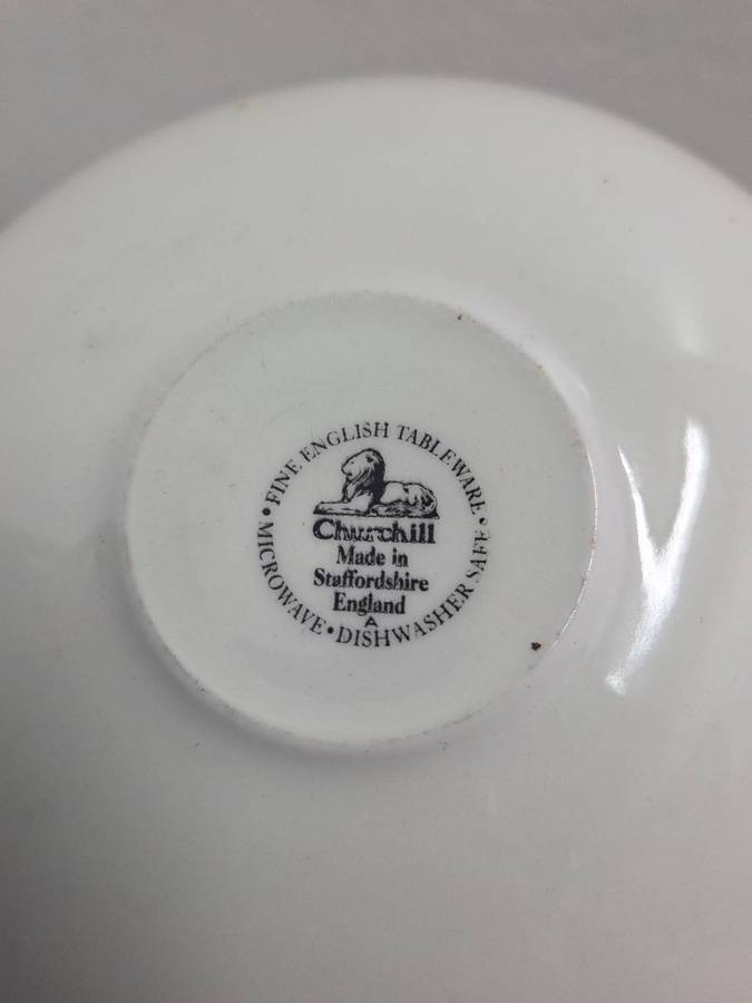 Vintage Churchill Blue and White Saucer - Made in Staffordshire England Diameter - 14cm Saucer only