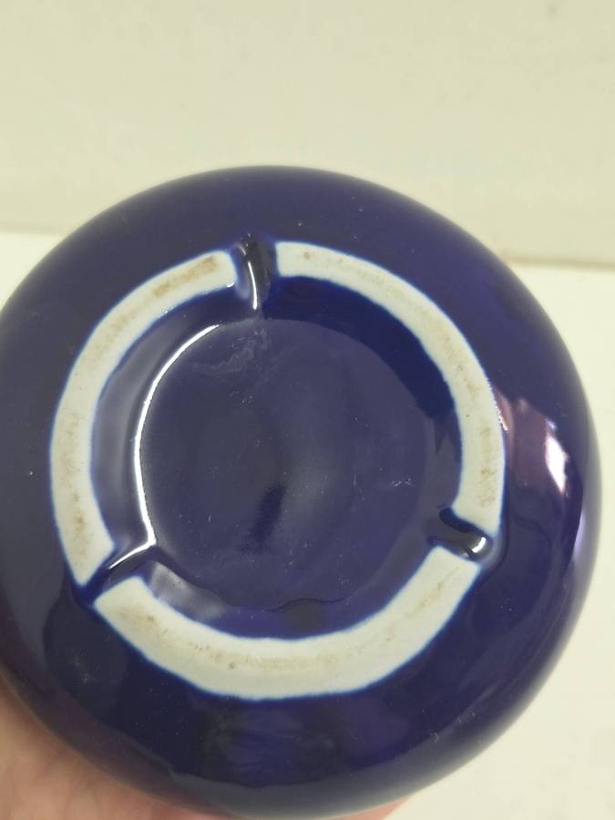 Vintage Japanese Cobalt Blue Ashtray