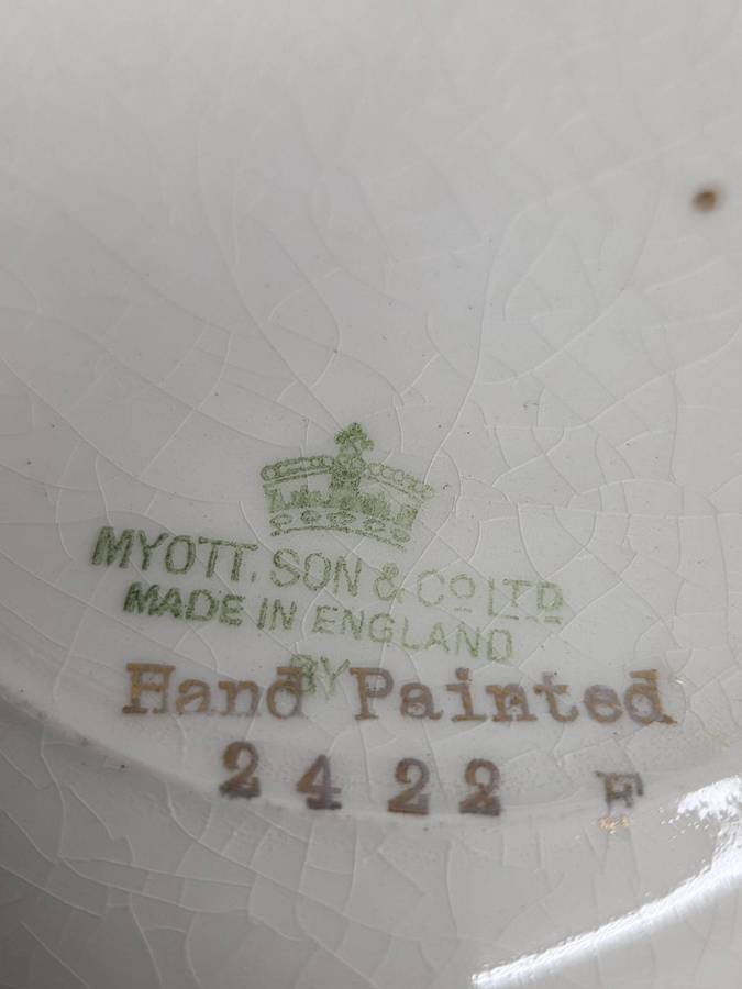 Vintage Myott, Son & Co. England Side Plate - Hand Painted