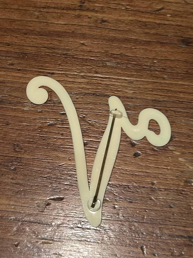 Vintage Brooch in the Shape of a V