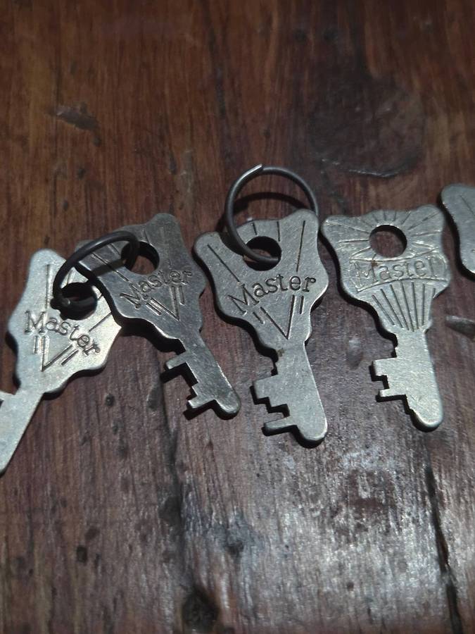 7 x Small Vintage Master Keys