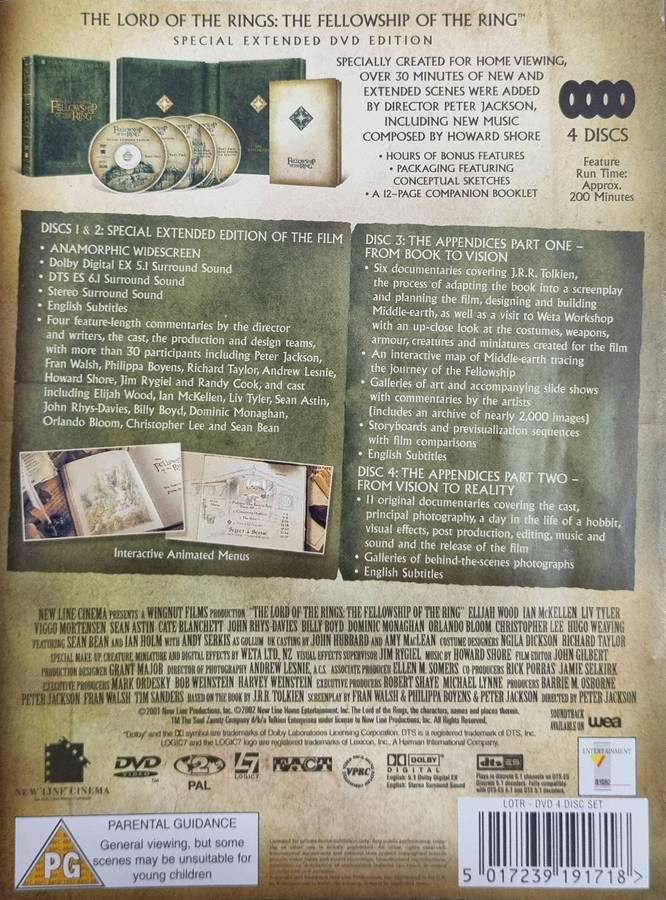 DVD: Lord of The Rings Trilogy Special Extended 12 DVD Edition