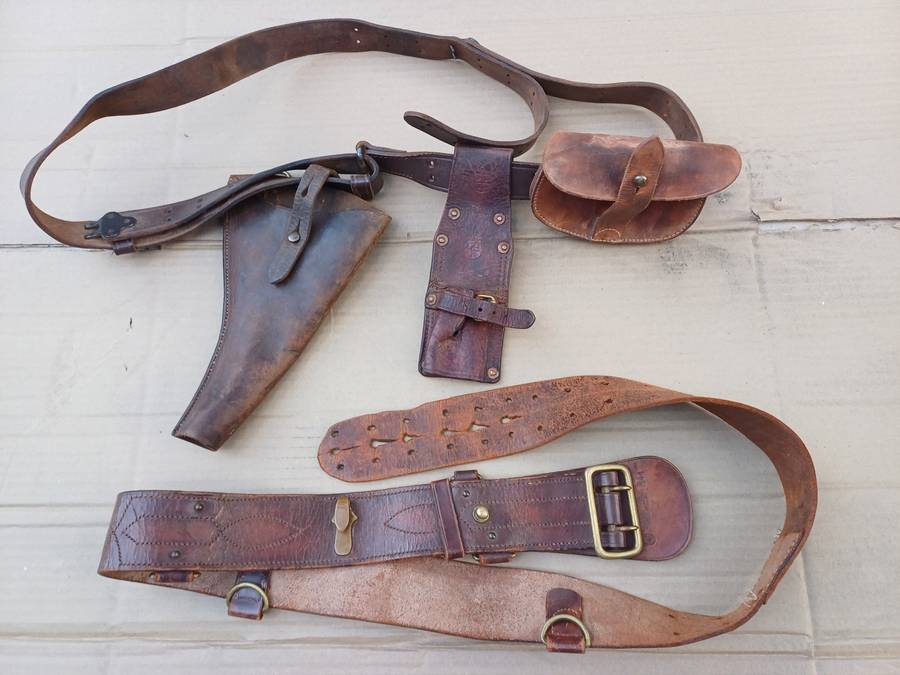 Authentic WWII Era Army Belt and Sling with Attachments (Belt Length 140cm)