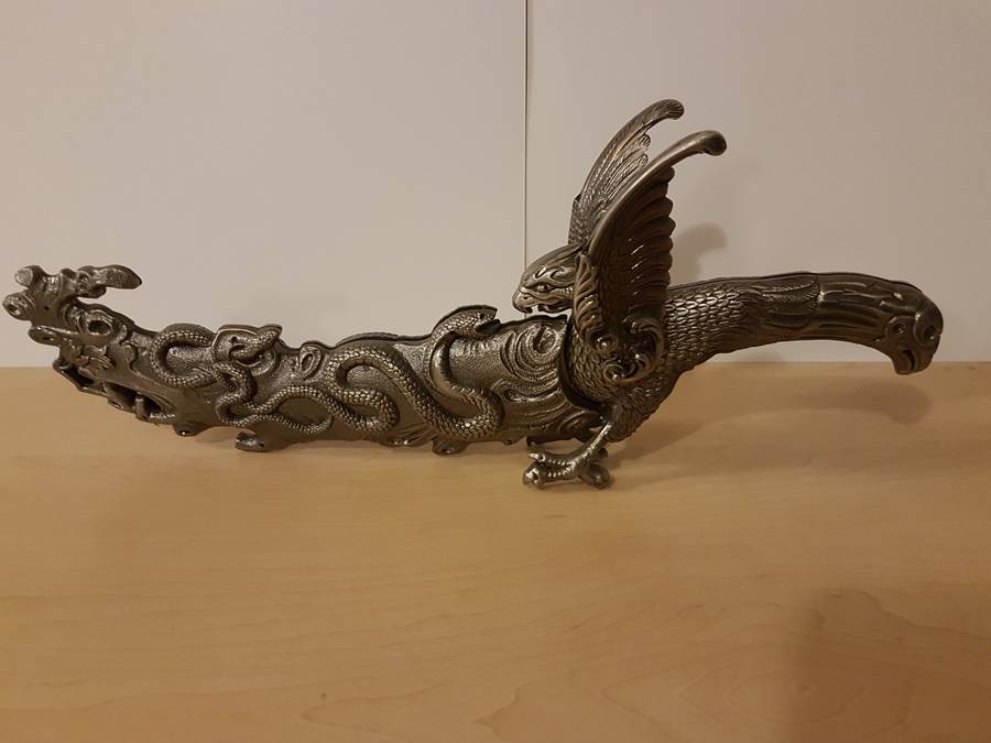 Fantasy Dagger Eagle and Snake Knife with Sheath (All Steel)