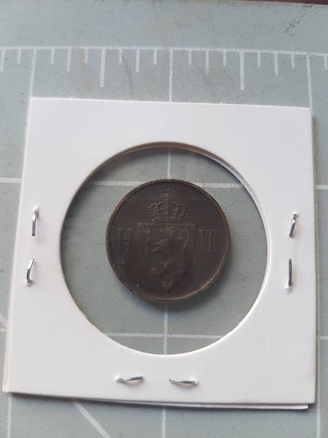 Harley Davidson Gift Box + 8 x Napkin Rings + 1906 Norway 2 Ore Coin