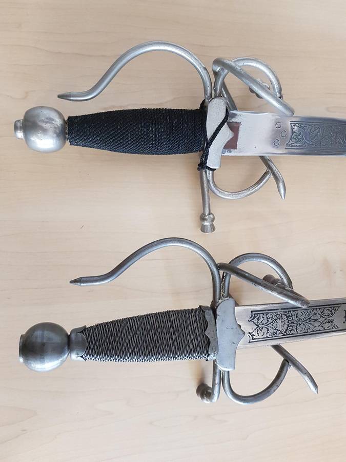 Pair of Colada Del Cid Swords from Toledo Spain