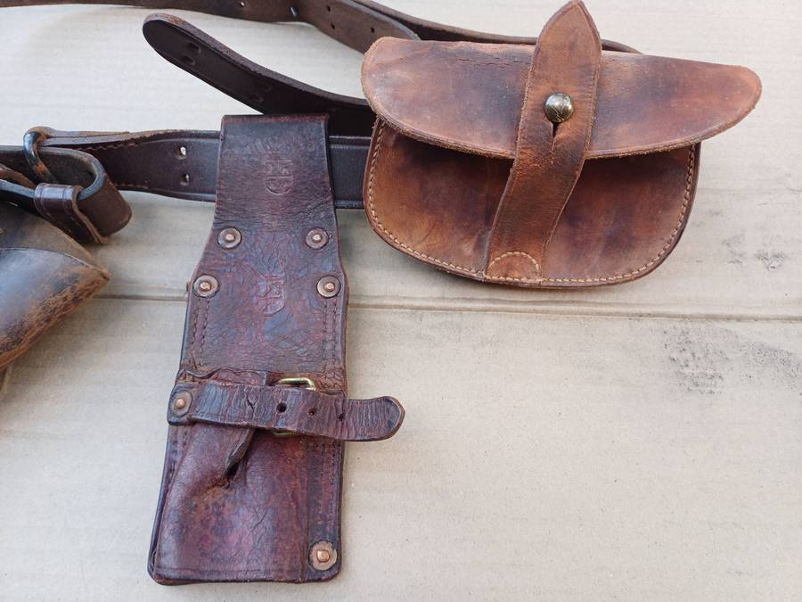 Authentic WWII Era Army Belt and Sling with Attachments (Belt Length 140cm)