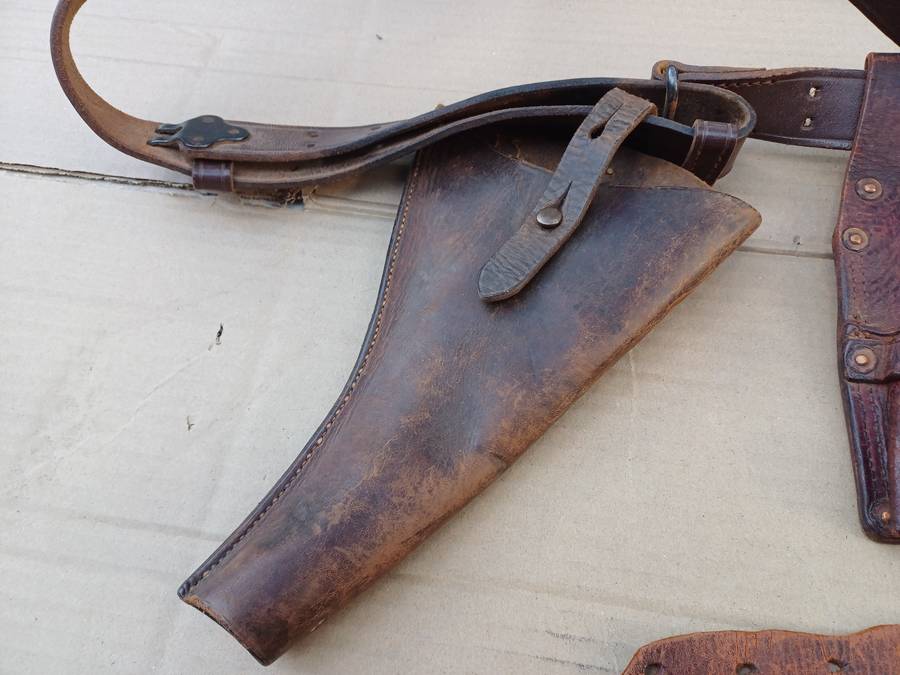 Authentic WWII Era Army Belt and Sling with Attachments (Belt Length 140cm)