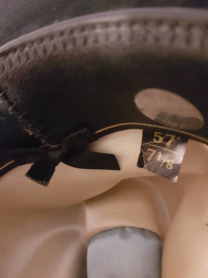 Authentic Stetson Black Beaver Cowboy Hat Size 57