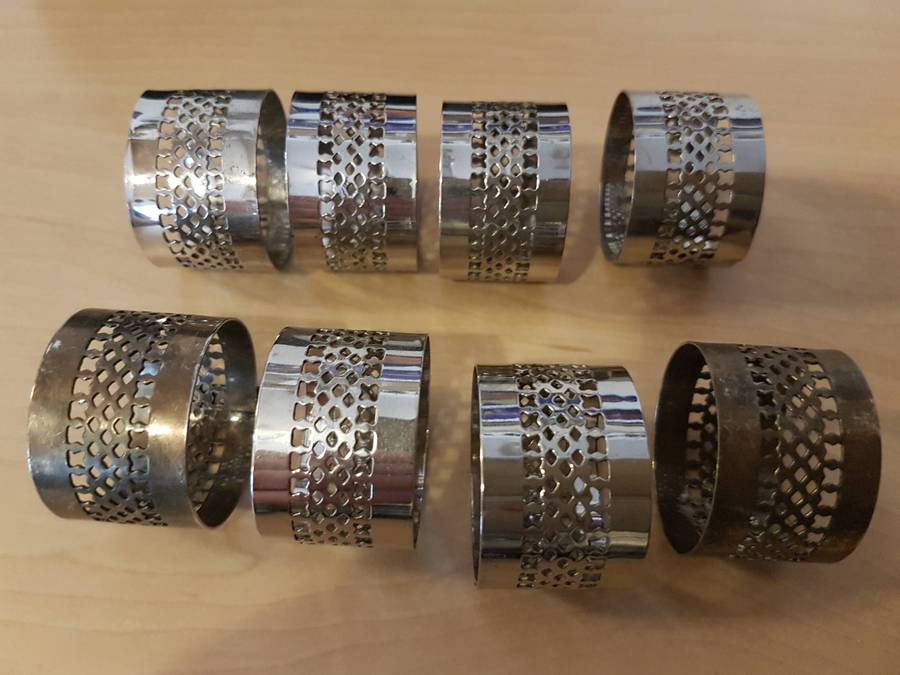 Harley Davidson Gift Box + 8 x Napkin Rings + 1906 Norway 2 Ore Coin