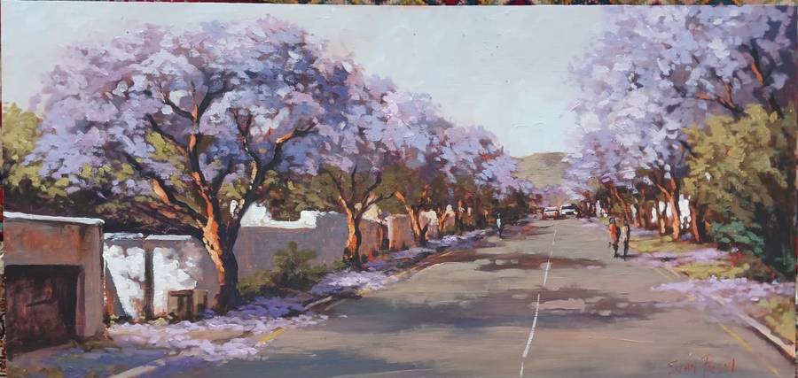 Stan Polson unframed 90 x 45 cm Oil on board