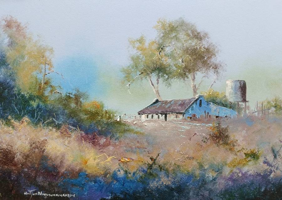 Neil janse Van Nieuwenhuizen Oil on Canvas on Board 35 x 25 cm