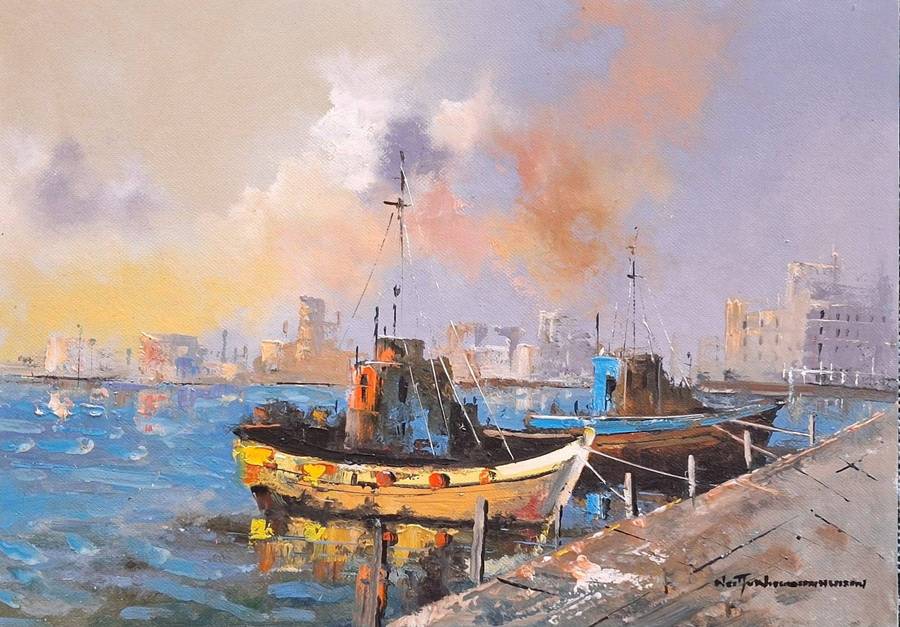 Neil janse Van Nieuwenhuizen Oil on Canvas on Board 35 x 25 cm