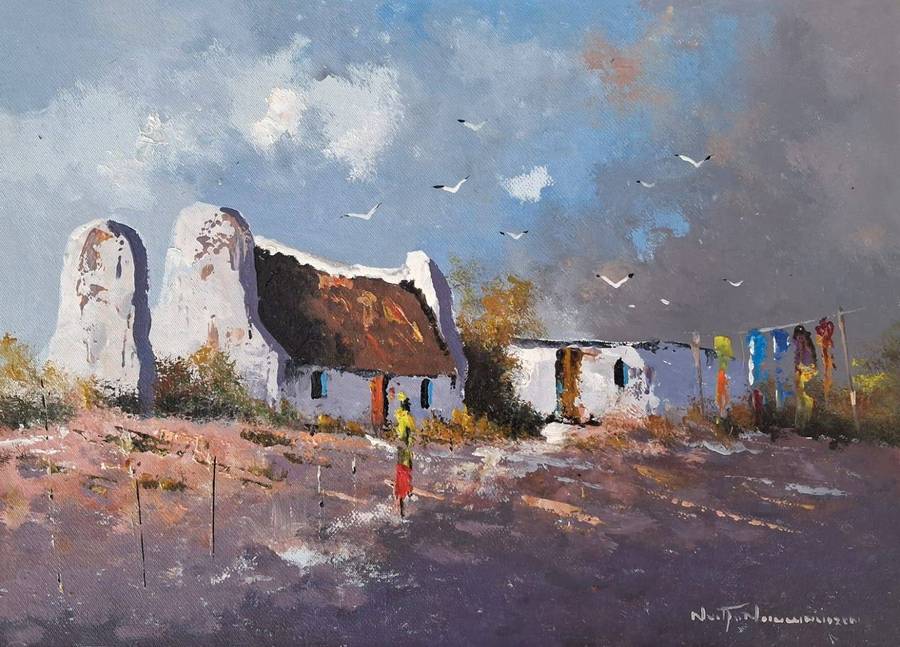 Neil janse Van Nieuwenhuizen Oil on Canvas on Board 35 x 25 cm