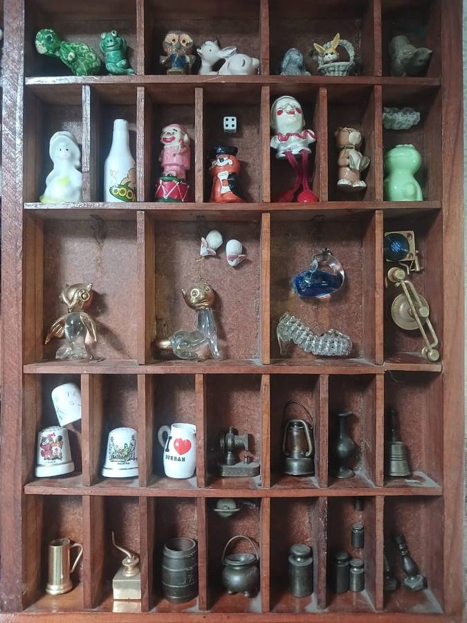 2 Vintage Wooden Printers Trays & 108 ornaments. ALL 4 ONE! See photos.