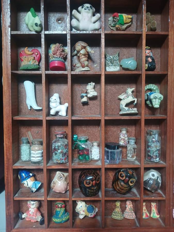 2 Vintage Wooden Printers Trays & 108 ornaments. ALL 4 ONE! See photos.