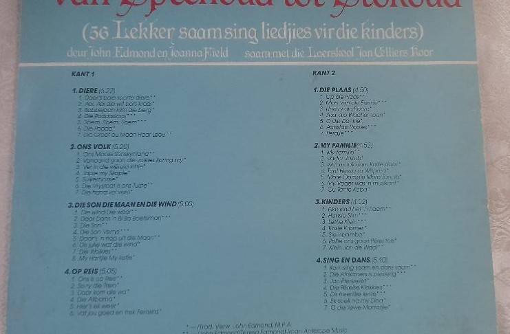 The Most Beautiful Afrikaans songs for kids LP. Songs we grew up with!