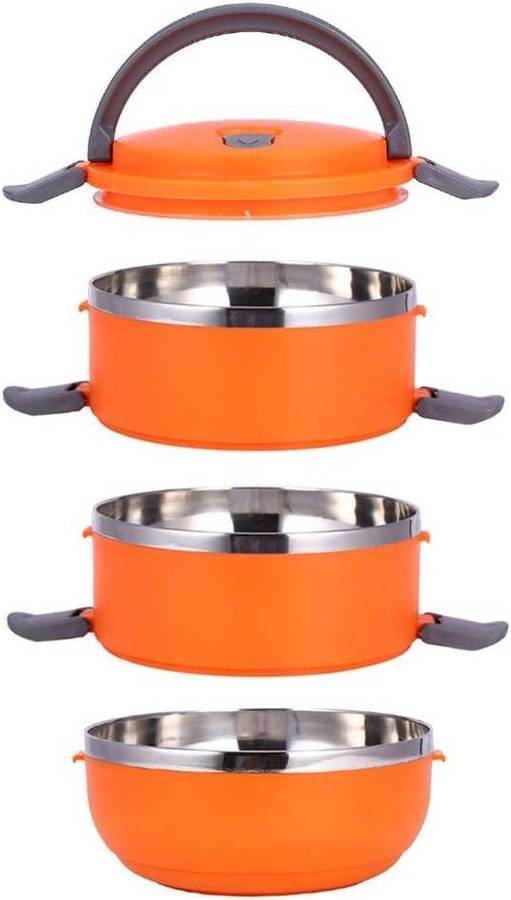 3 Layer Lunch Box Tier Stainless Steel Thermal Insulated Stackable Bento Hot Food Container Boxes