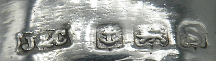 Pair Hallmarked Sterling silver serviette rings. Birmingham, 1917 Jones&Crompton 21 g 4.5x1.8 cm