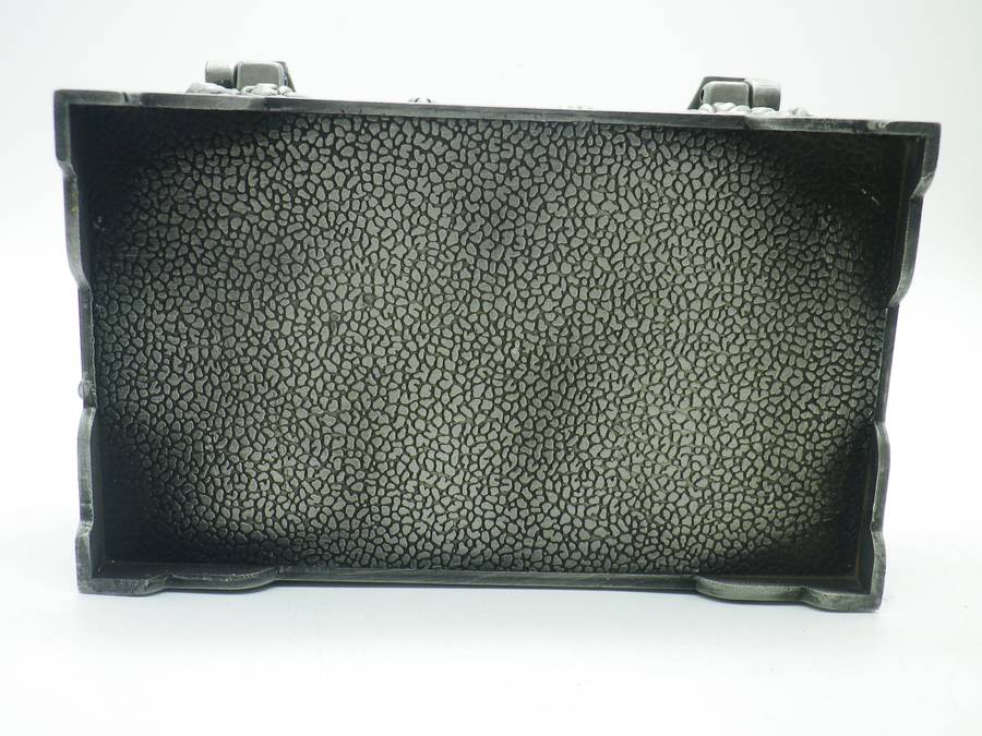 Nice Vintage Pewter Jewellery box with velvet lining.