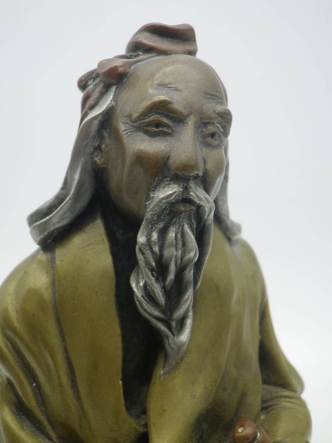 GIOVANNI SCHOEMAN famous SA sculptor, 1978 Mixed Metal Composite Cold Cast Figurine of Lao Yu
