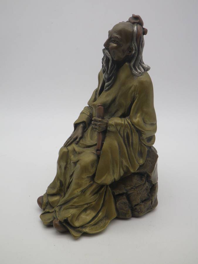 GIOVANNI SCHOEMAN famous SA sculptor, 1978 Mixed Metal Composite Cold Cast Figurine of Lao Yu