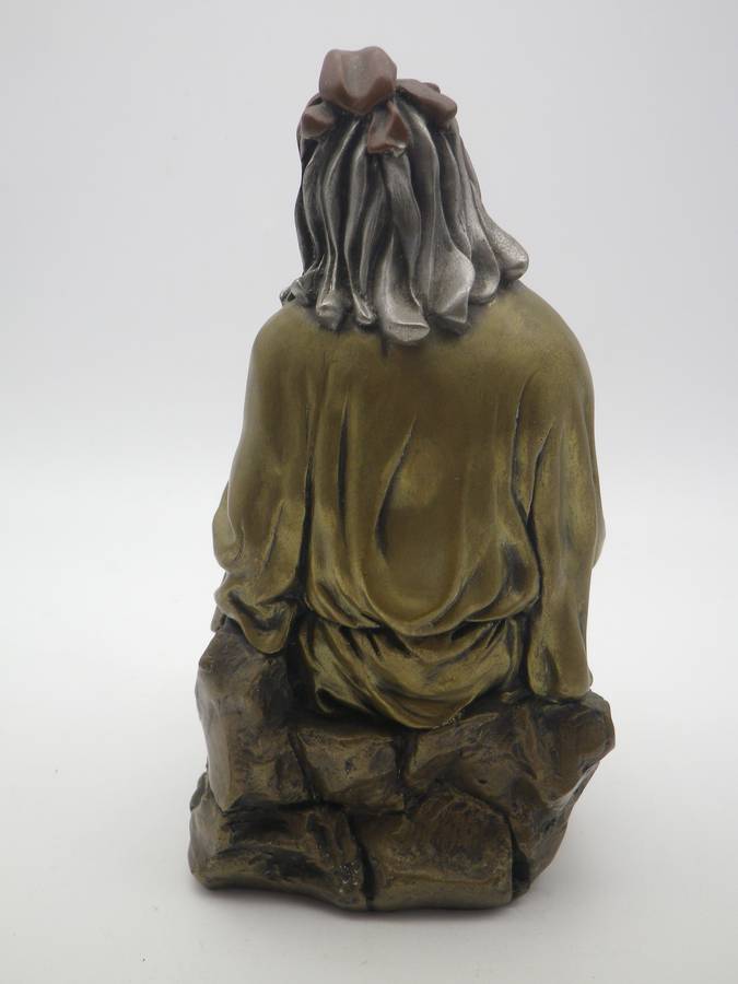 GIOVANNI SCHOEMAN famous SA sculptor, 1978 Mixed Metal Composite Cold Cast Figurine of Lao Yu