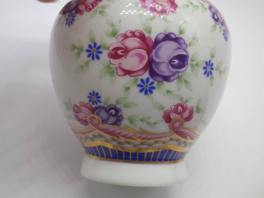 BEAUTIFUL VINTAGE LIMOGES France TRINKET JAR & HOLDER Set DESIGNED BY PIERRE DUMAS FILS