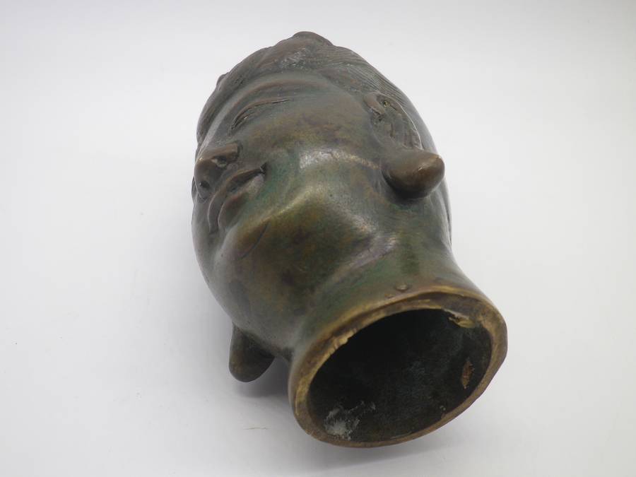 MAGNIFICENT Antique BRONZE KWAN YIN HEAD STATUE. Too beautiful