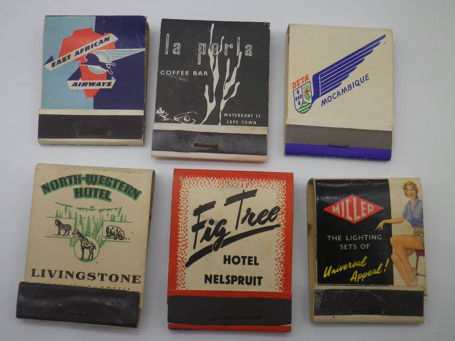 Collection of Thirteen Antique & Vintage matchboxes.
