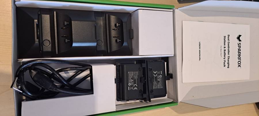 SparkFox Dual Xbox Controller Charger Including Rechargeable Batteries