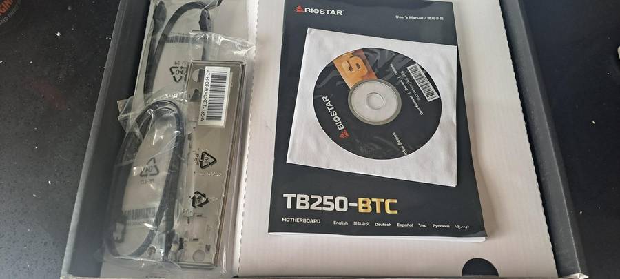 Biostar TB250-BTC Motherboard + CPU + M.2 SATA SSD
