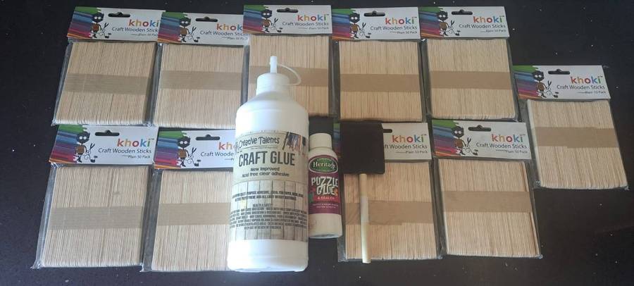 Grafting Glue + Puzzle Glue + Khoki ICE Cream Sticks Brand New
