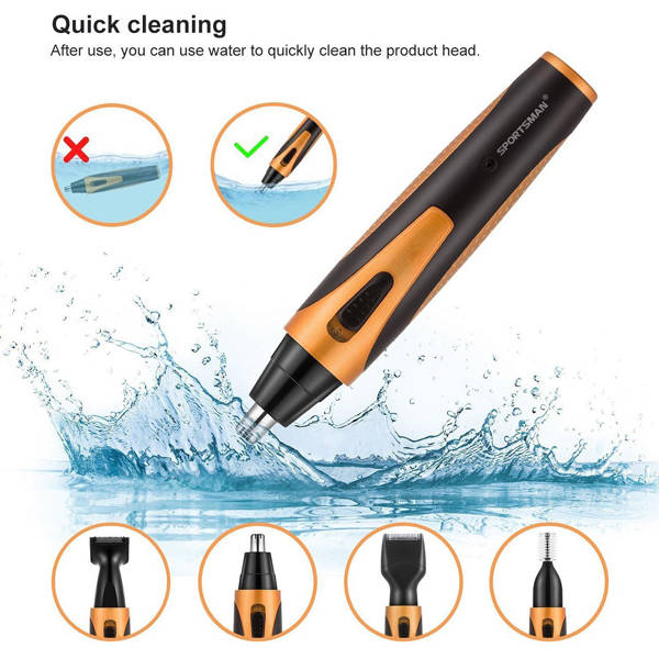 Nose Hair Trimmer Kit, 4 in 1 Rechargeable Nose Trimmer/ Beard Trimmer/ Sideburn Trimmer/ Eyebrow Tr