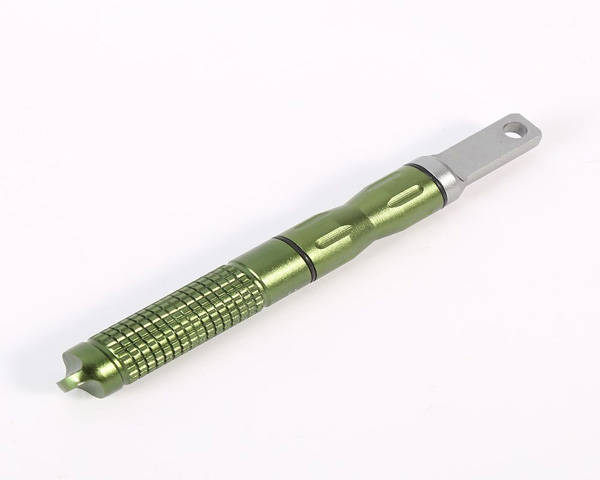 Flint Stone Magnesium Fire Starter Alloy Waterproof Flint StoneCNC Gear Ppocket Outdoor(Green)