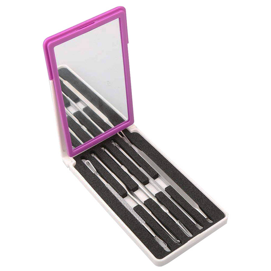 5-in-1 Stainless Steel Blackhead Remover Tool Kit - Purple
